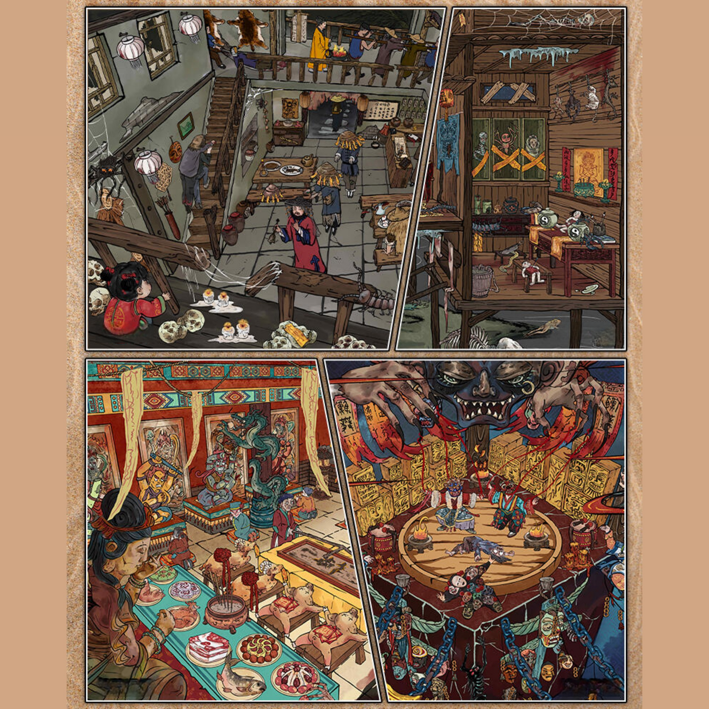 Wizard Series 3D Sticker | 4 Cute Miniature Scenes