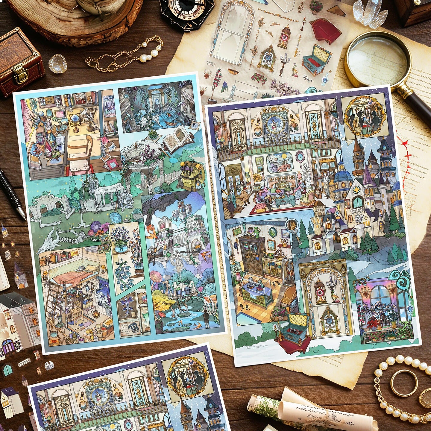 Another World 3D Sticker | 2 Cute Miniature Scenes