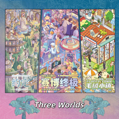 Three Worlds 3D Sticker | 3 Cute Miniature Scenes