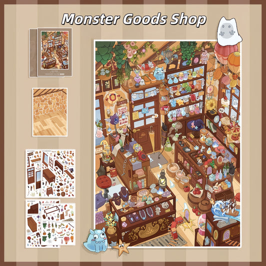 Monster Goods Shop 3D Sticker