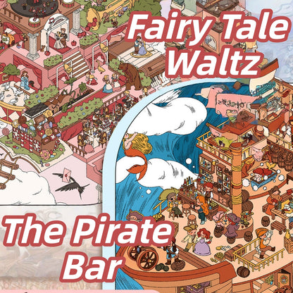 Fairy Tale Series 3D Sticker | 2 Cute Miniature Scenes