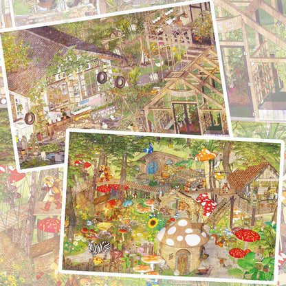 Dream Bureau 3D Sticker | 2 Cute Miniature Scenes