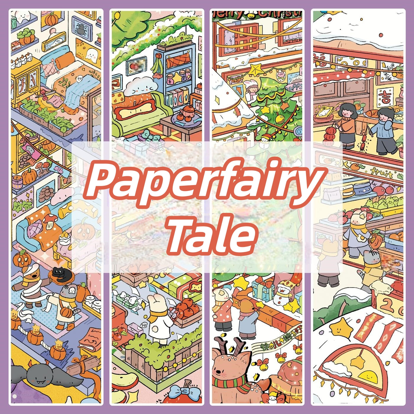 Paperfairy Tale 3D Sticker | 4 Cute Miniature Scenes