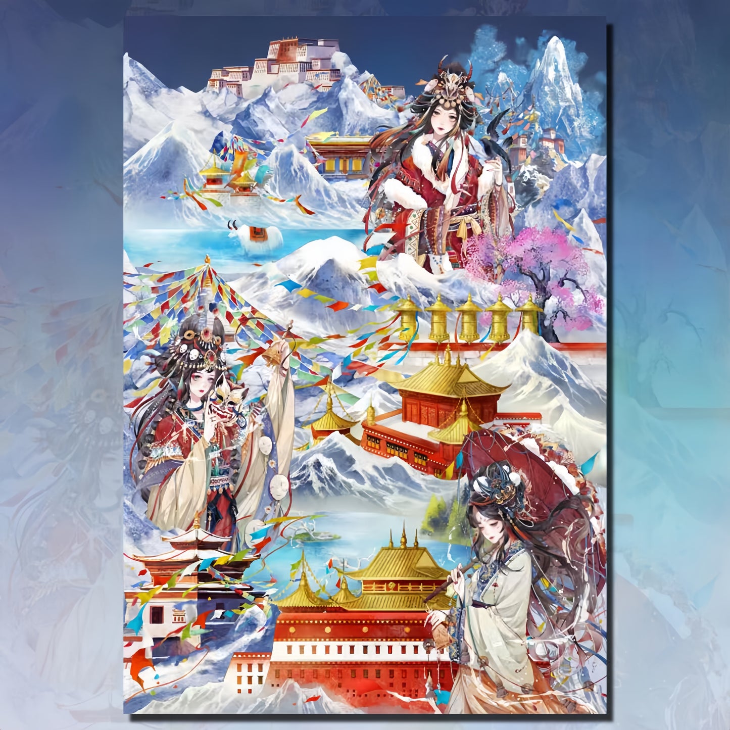Buddha's Light 3D Sticker | 2 Cute Miniature Scenes