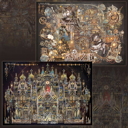 Empire of Steam 3D Sticker | 2 Cute Miniature Scenes