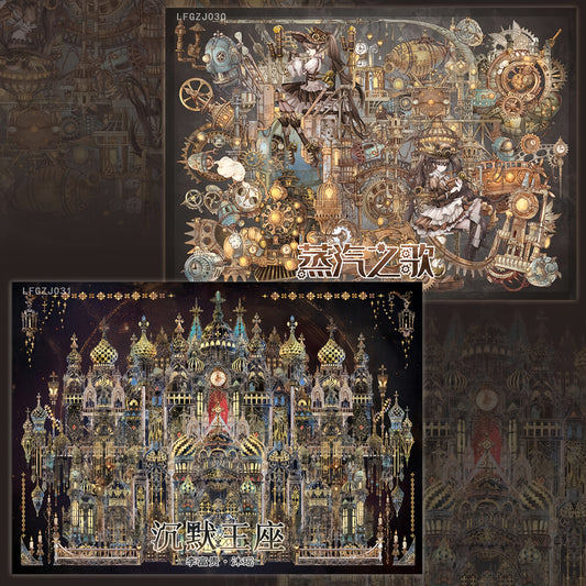 Empire of Steam 3D Sticker | 2 Cute Miniature Scenes
