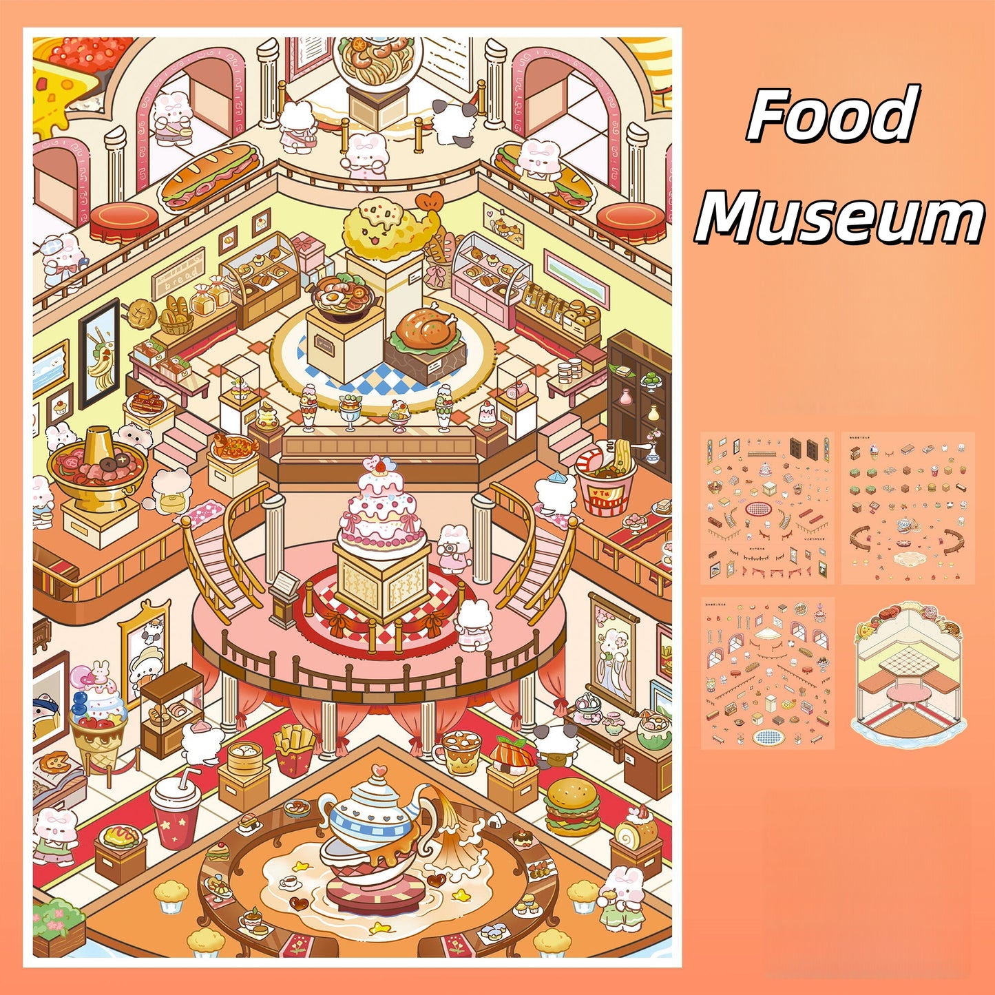 Whimsical World 3D Sticker | 2 Cute Miniature Scenes