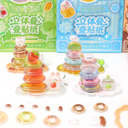 Sweet Bites 3D Stackable Stickers | 4 Cute Miniature Themes