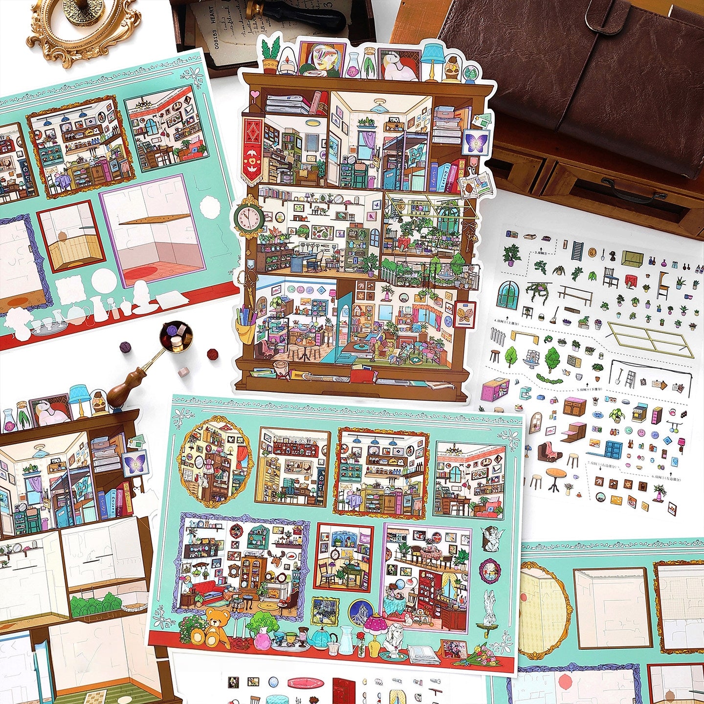 My Little House 3D Sticker | 2 Cute Miniature Scenes