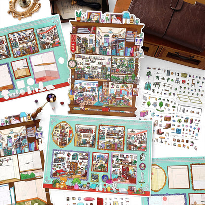 My Little House 3D Sticker | 2 Cute Miniature Scenes