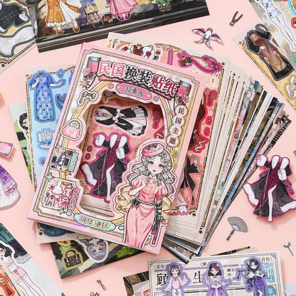 Peerless Elegance Dress Up 3D Sticker Book