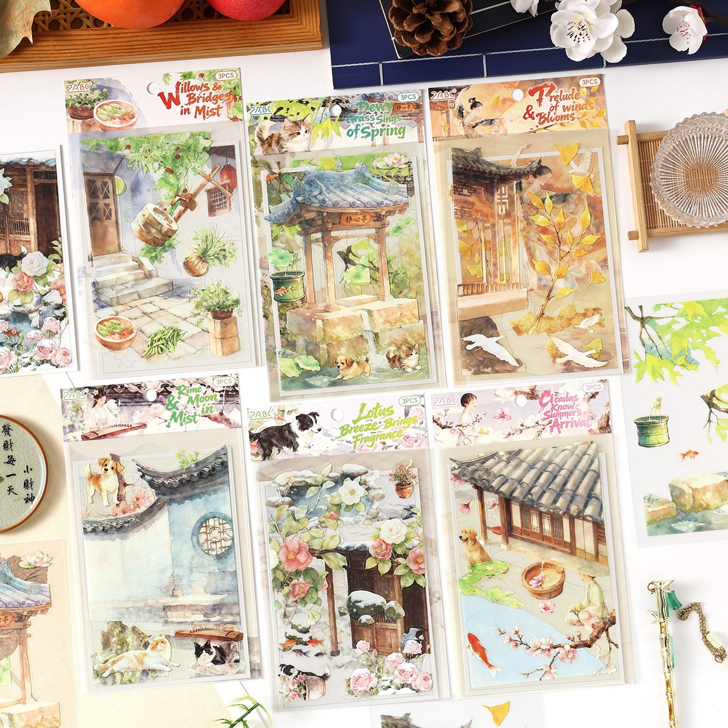 Leisure Daily 3D Sticker | 6 Cute Miniature Scenes