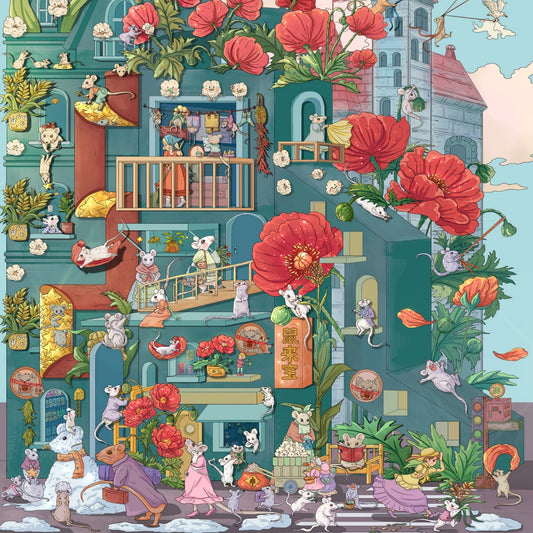 Chinese Zodiac 3D Sticker | 4 Cute Miniature Scenes