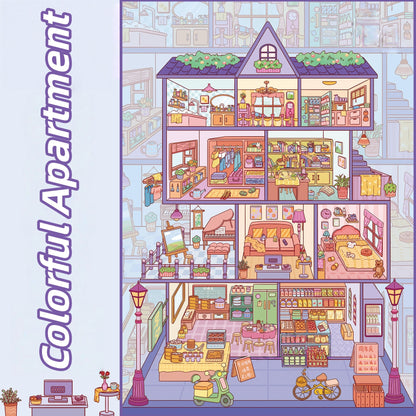 Whimsy Home 3D Sticker | 2 Cute Miniature Scenes