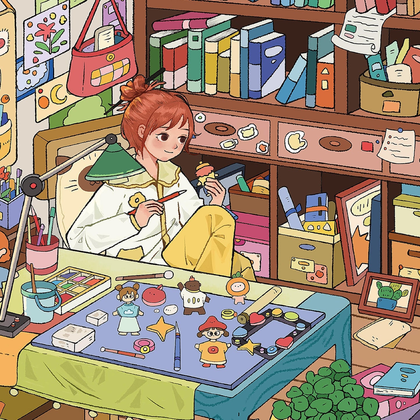A Quiet Afternoon 3D Sticker | 2 Cute Miniature Scenes