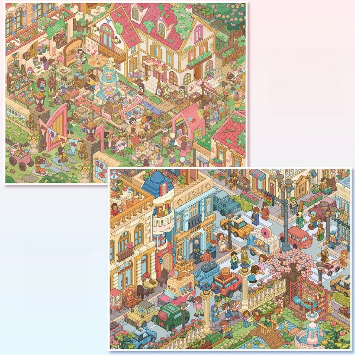 Little Worlds 3D Sticker | 2 Cute Miniature Scenes