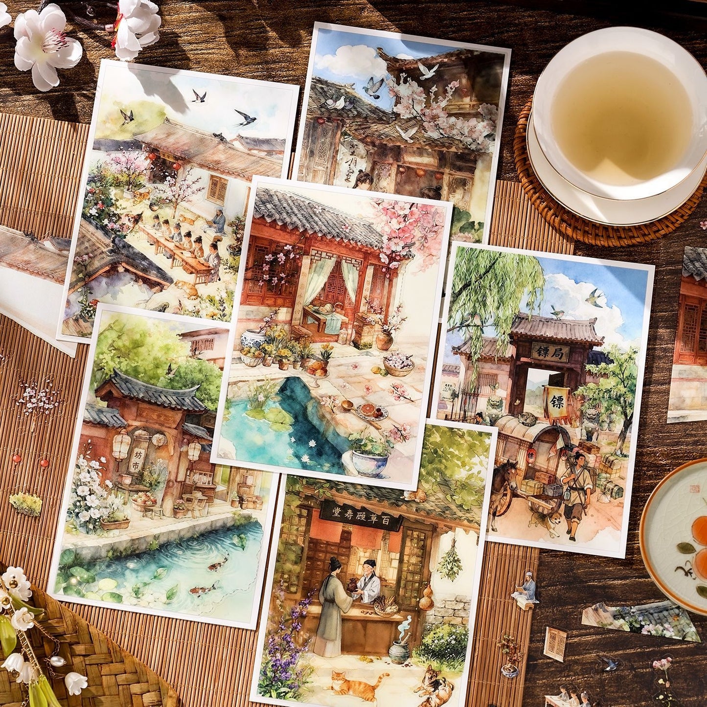 Ancient Scrolls of Life 3D Sticker | 12 Cute Miniature Scenes