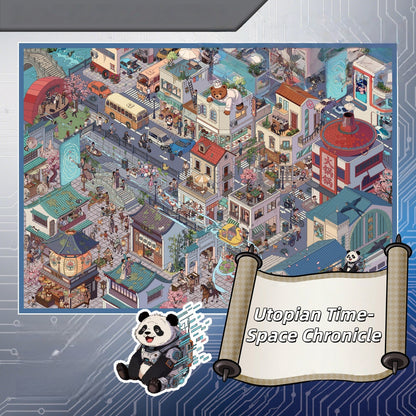 Utopian Time-Space Chronicle 3D Sticker