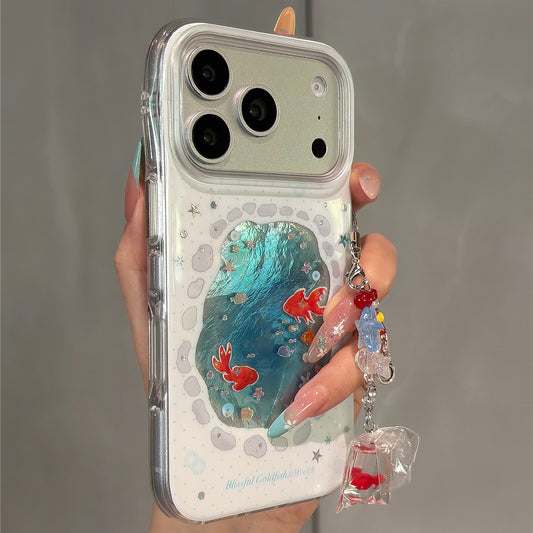 Cute Gilt Pond Lucky Koi Acrylic Phone Case