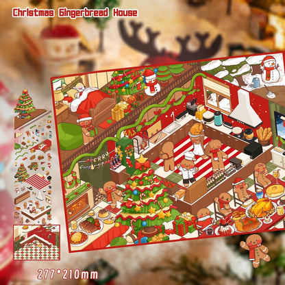 Christmas Fingerbread House 3D Sticker