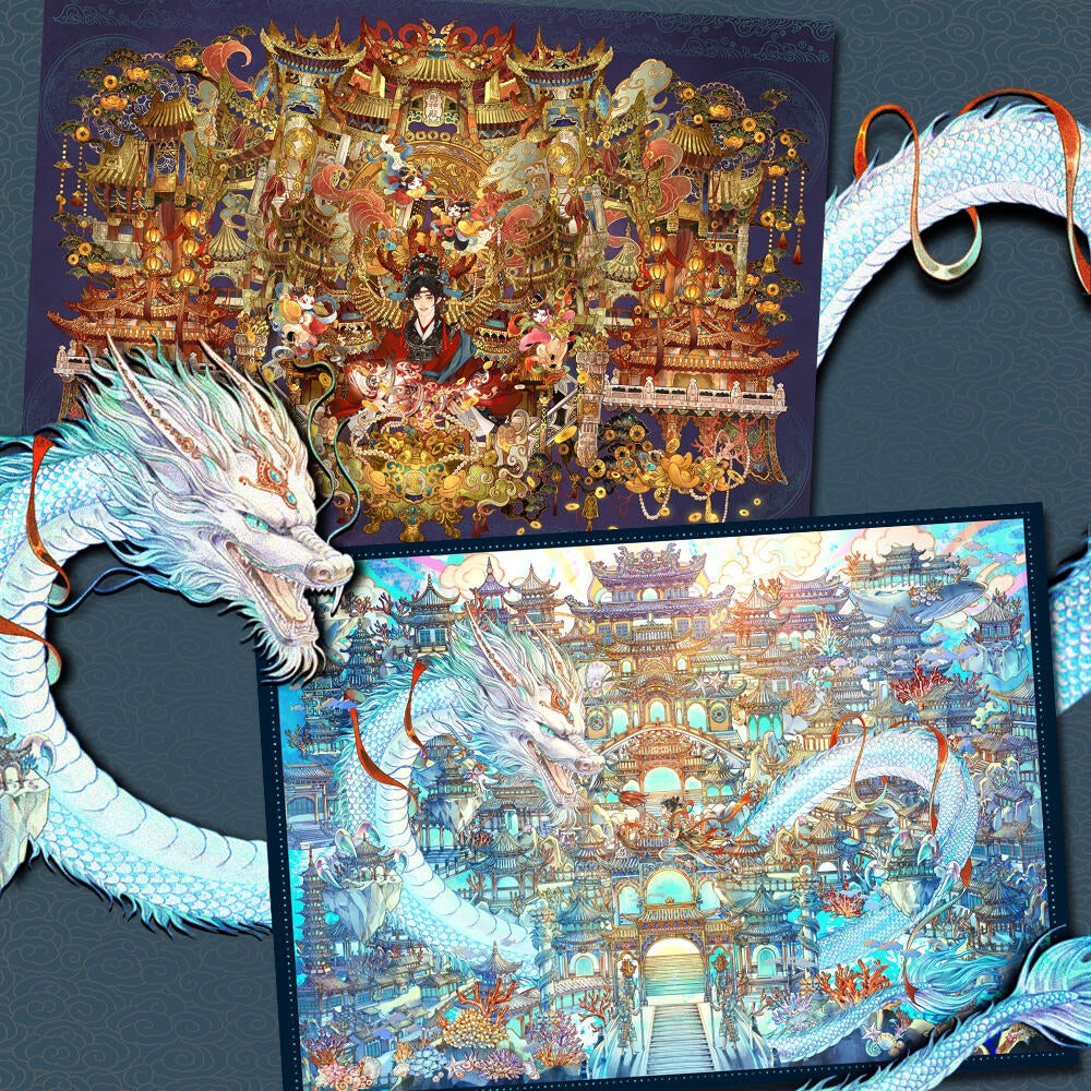 Chinese Mythology 3D Sticker | 2 Cute Miniature Scenes