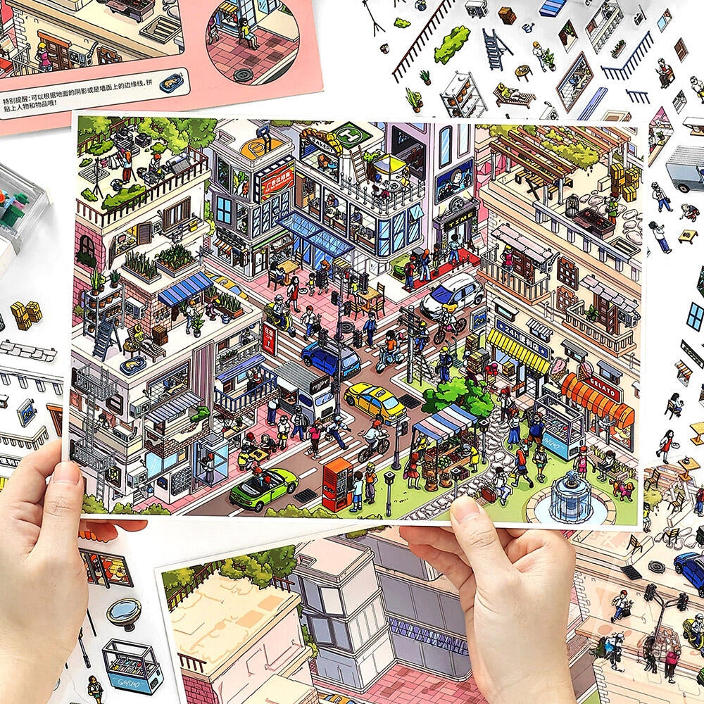 Busy Town 3D Sticker