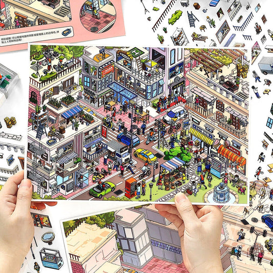 Busy Town 3D Sticker