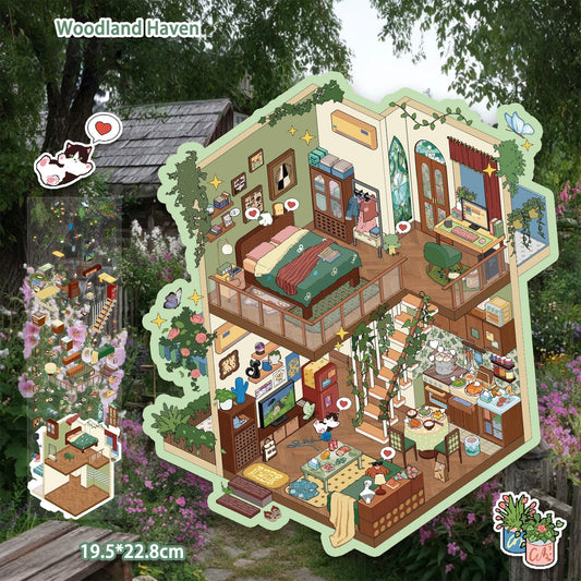 Woodland Haven 3D Sticker