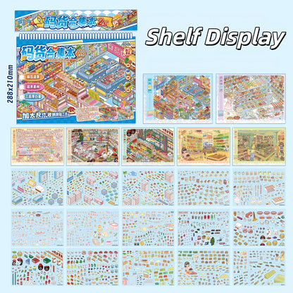 Shelf Display 3D Sticker Book