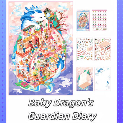 Historical Fantasy 3D Sticker | 2 Cute Miniature Scenes