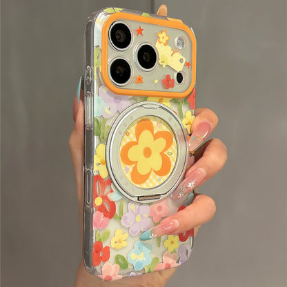 Colorful Flowers Stand Acrylic Phone Case