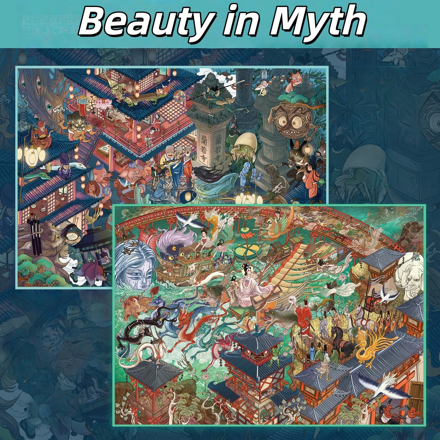 Beauty in Myth 3D Sticker | 2 Cute Miniature Scenes