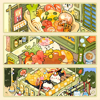 Japan Flavor 3D Sticker | 3 Cute Miniature Scenes