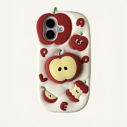 Sweet Little Apple Stand Silicone Phone Case