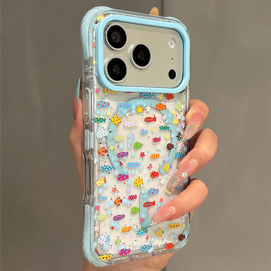 Colorful Fish Schools Acrylic Phone Case