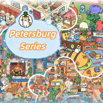 Petersburg Series 3D Sticker | 4 Cute Miniature Scenes