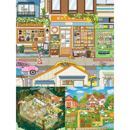Small Town Chronicles 3D Sticker | 3 Cute Miniature Scenes