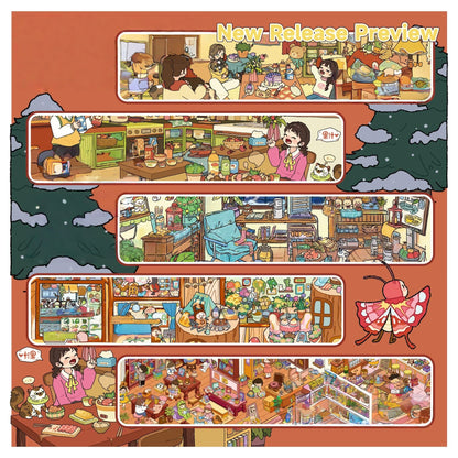 Warm Stays 3D Sticker | 5 Cute Miniature Scenes