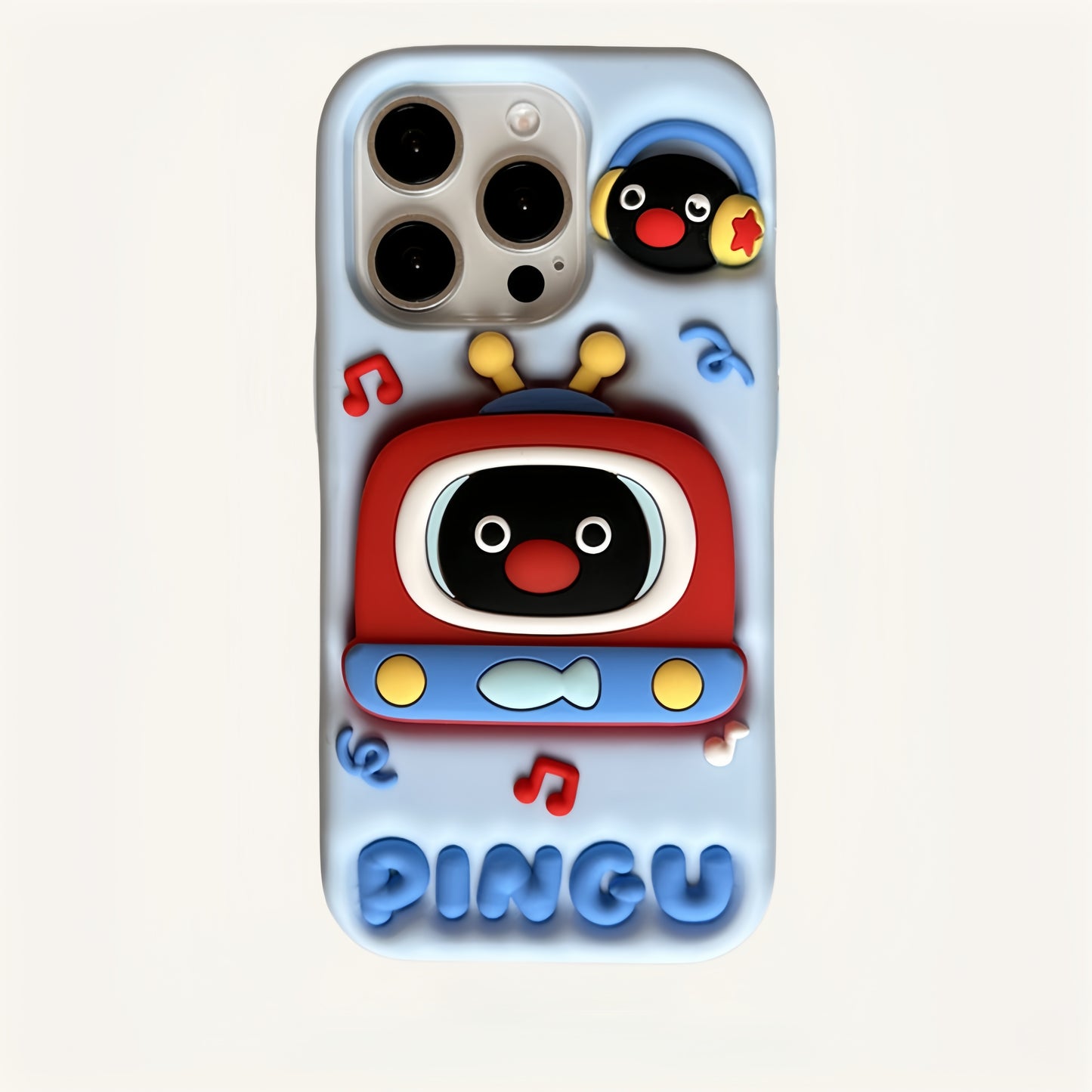 Pingu TV Stand Silicone Phone Case