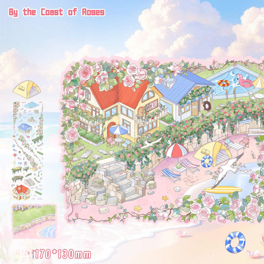 By the Coast of Roses 3D Sticker