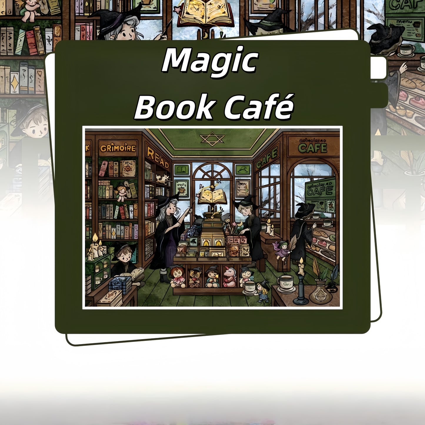 Magic Shop 3D Sticker | 4 Cute Miniature Scenes