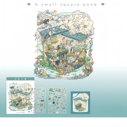 Nature Poems 3D Sticker | 5 Cute Miniature Scenes