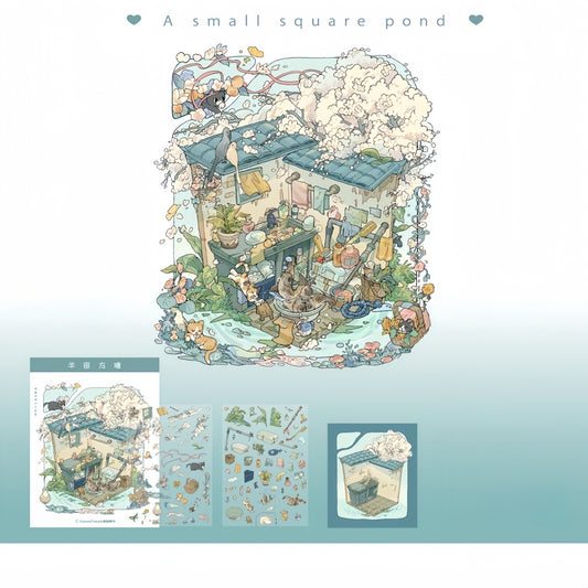 Nature Poems 3D Sticker | 5 Cute Miniature Scenes