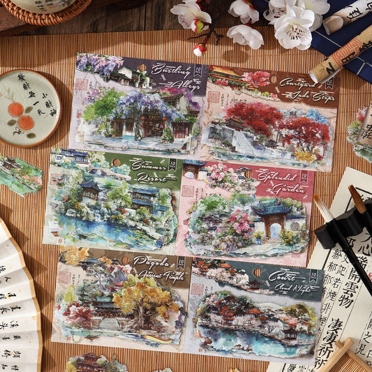 Cloud Court 3D Sticker | 6 Cute Miniature Scenes