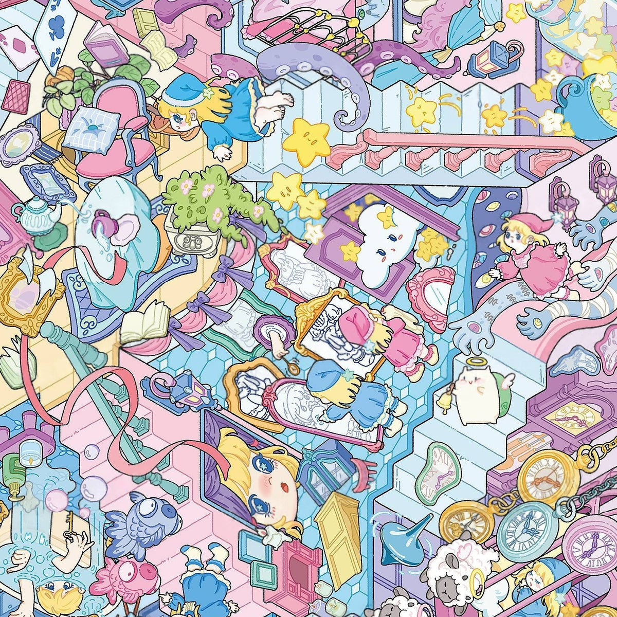 Float & Dream 3D Sticker | 2 Cute Miniature Scenes
