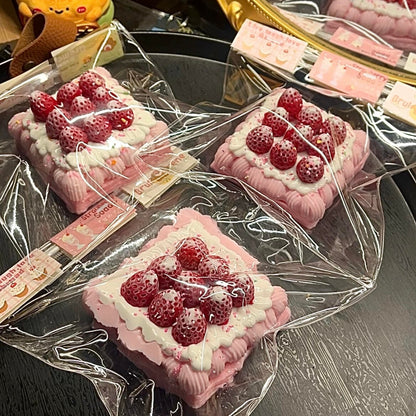 Pink Strawberry Soft Cake Squishy