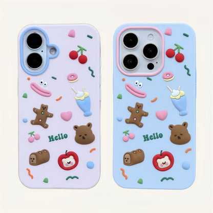 Cherry Bear Silicone Phone Case