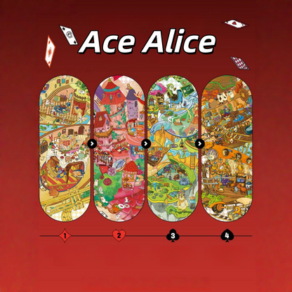Ace Alice 3D Sticker | 4 Cute Miniature Scenes