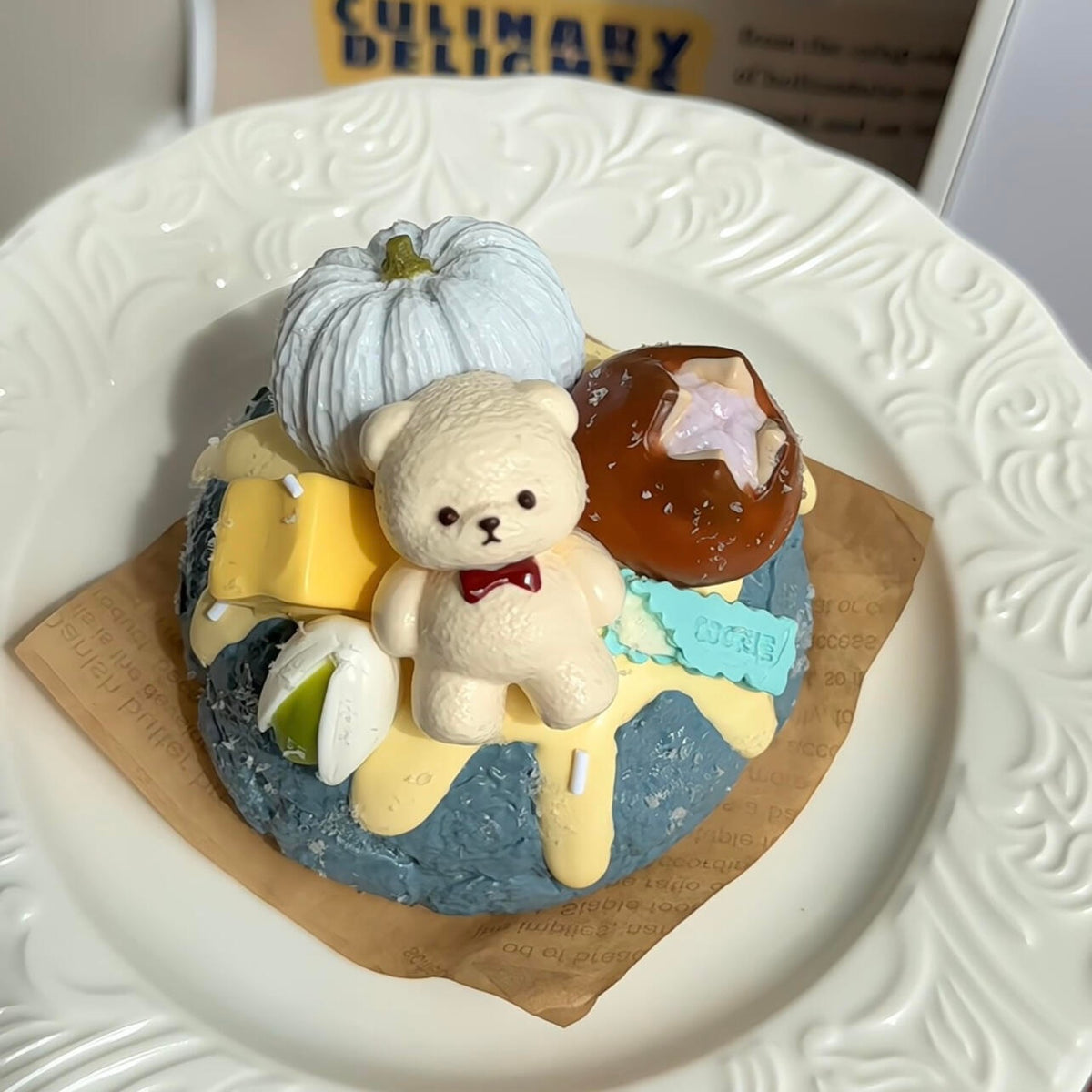 Blue Coconut Scone Squishy