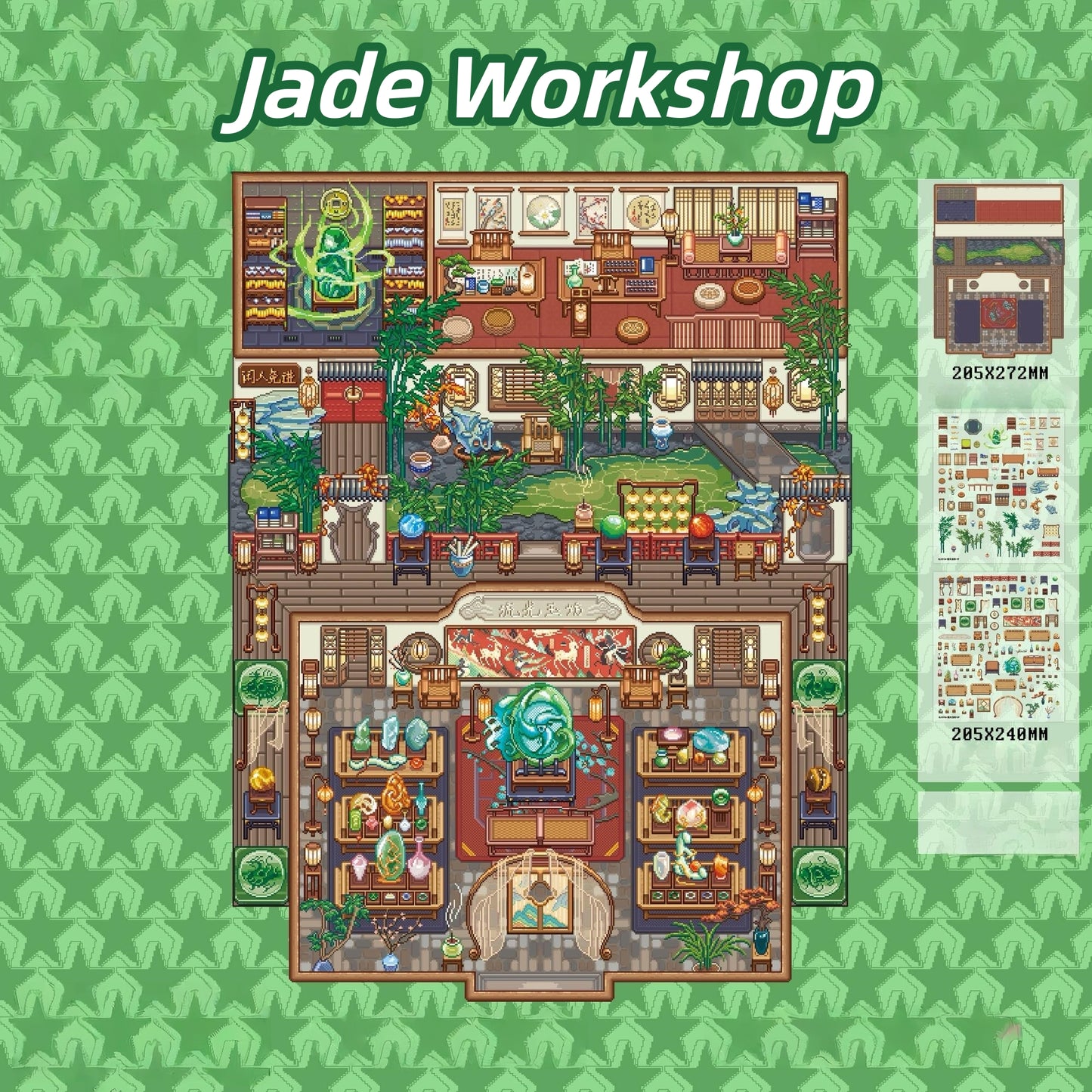 Pixel Shop 3D Sticker | 2 Cute Miniature Scenes